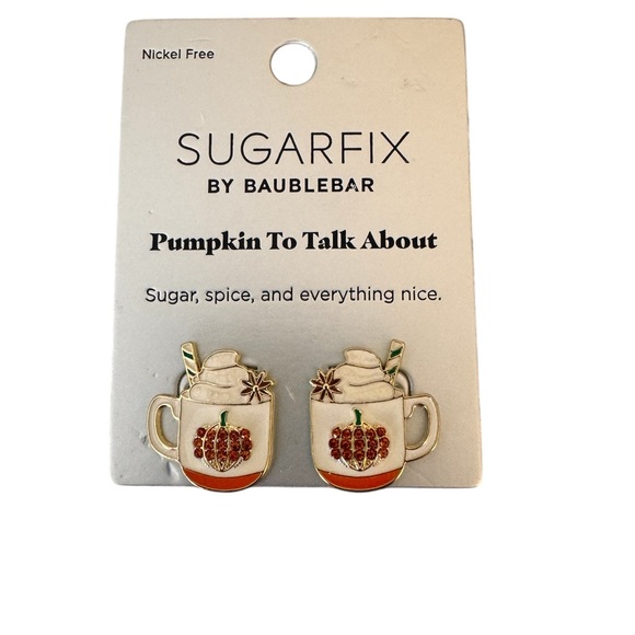 New Sugarfix by Baublebar Pumpkin To Talk About Fall Earrings - Picture 1 of 4